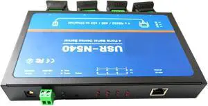 USR-N540 4 Ports Serial Device Servers, Serial RS232 rs485 rs422 to Ethernet Converter Module Controller USR-N540 4 Ports Serial Device Servers, Serial RS232 rs485 rs422 to Ethernet Converter Module Controller