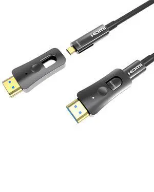 HDMI 2.0 Fiber Optic Cable 4K@60Hz HDR 5M/16.4FT with Detachable Conduit Design for Home Theater, Gaming PC, 8K TV, Projector HDR10, 48Gbps HDMI 2.0 Fiber Optic Cable 4K@60Hz HDR 5M/16.4FT with Detachable Conduit Design for Home Theater, Gaming PC, 8K TV, Projector HDR10, 48Gbps
