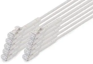 DIGITUS LAN cable Cat 6A 3 m 10 pieces 10 Gbps flexible plug slim version AWG 32-7 RJ45 network cable F-FTP PoE+ LSZH compatible with Cat7, Cat6, Cat5e grey DIGITUS LAN cable Cat 6A 3 m 10 pieces 10 Gbps flexible plug slim version AWG 32-7 RJ45 network cable F-FTP PoE+ LSZH compatible with Cat7, Cat6, Cat5e grey