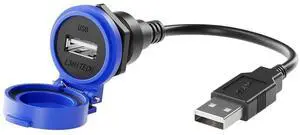 LSHITECH LU22 Industrial USB 2.0 with Automatic Flap 0.1M 0.3M 0.5M 1M 1.5M 2M 3M 4M Waterproof Extension Cable(Blue Cap,Plastic Nut,2M Cable) LSHITECH LU22 Industrial USB 2.0 with Automatic Flap 0.1M 0.3M 0.5M 1M 1.5M 2M 3M 4M Waterproof Extension Cable(Blue Cap,Plastic Nut,2M Cable)