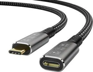USB4 8K Cable 4 Compatible USB 4 t2y>pe-c Male to Female Extension Cable Ultra HD 8K@60Hz 100W(0.8m) USB4 8K Cable 4 Compatible USB 4 t2y>pe-c Male to Female Extension Cable Ultra HD 8K@60Hz 100W(0.8m)