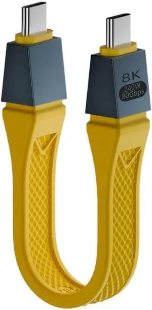 5 Type C USB4 2.0 Cable 80Gbps Gen4 USB C to egpu 16K PD 240w o/*ne-Way 120Gbps Short Cable Compatible 4/3(Yellow) 5 Type C USB4 2.0 Cable 80Gbps Gen4 USB C to egpu 16K PD 240w o/*ne-Way 120Gbps Short Cable Compatible 4/3(Yellow)