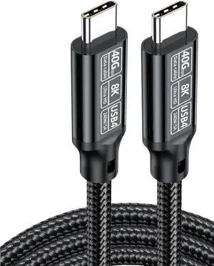 USB-C Data Cable t2y>pe-c Ended C to C 8K@60Hz 40Gbps Transmission high Speed 240W 5A 48V Fast Video Cable(1.5m,H) USB-C Data Cable t2y>pe-c Ended C to C 8K@60Hz 40Gbps Transmission high Speed 240W 5A 48V Fast Video Cable(1.5m,H)