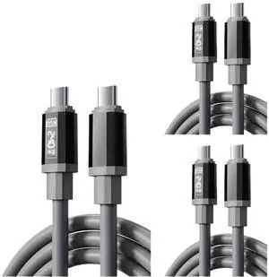 All Type C to USB A C High Power Cord 240W with Power Screen(Grey 3PCS 1.5M) All Type C to USB A C High Power Cord 240W with Power Screen(Grey 3PCS 1.5M)