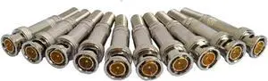 10PCS Special BNC Video Connector for Monitoring Engineering, Pure Copper Core, BNC/Q9 Head, 75-3/4/5 Video Connector 10PCS Special BNC Video Connector for Monitoring Engineering, Pure Copper Core, BNC/Q9 Head, 75-3/4/5 Video Connector