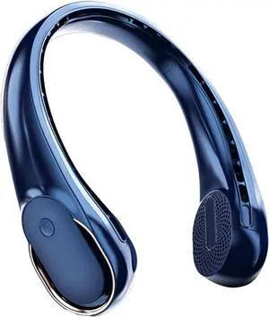 Neck Fan with Strong Wind, 5000mah Portable Neck Fans Rechargeable, 360° Adjustable Cooling, Quiet Hands-Free Wearable Fan with Fast Charging, Long Battery Life for Travel, Blue Neck Fan with Strong Wind, 5000mah Portable Neck Fans Rechargeable, 360° Adjustable Cooling, Quiet Hands-Free Wearable Fan with Fast Charging, Long Battery Life for Travel, Blue