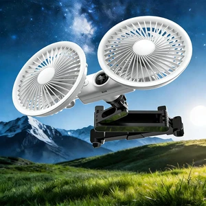 USB Dual Head Car Backseat Fan 3 Speed 360° Rotatable Headrest Cooling Fan USB Dual Head Car Backseat Fan 3 Speed 360° Rotatable Headrest Cooling Fan