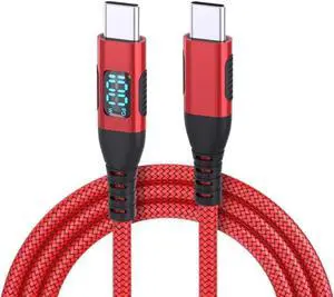 100W USB C to USB C Fast Cable with 480Mbps Transfer Speed Red Nylon Data Cord(300cm) 100W USB C to USB C Fast Cable with 480Mbps Transfer Speed Red Nylon Data Cord(300cm)