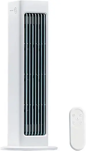 Bladeless Tower Fan, White Portable USB Rechargeable Fan with Remote, Quiet Oscillating Fan, 3000mAh Battery, 12.8 in / 32.5 cm, for Home, Office, Bedroom Bladeless Tower Fan, White Portable USB Rechargeable Fan with Remote, Quiet Oscillating Fan, 3000mAh Battery, 12.8 in / 32.5 cm, for Home, Office, Bedroom
