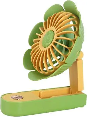 Quiet Performance Rechargeable USB Table Fan In Sunflower Shape Quiet Summer Decorative With 3 Adjustable Speeds Easy to Carry(Green) Quiet Performance Rechargeable USB Table Fan In Sunflower Shape Quiet Summer Decorative With 3 Adjustable Speeds Easy to Carry(Green)