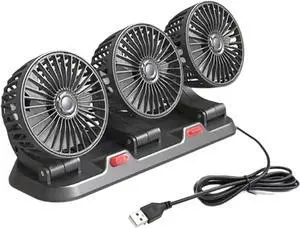 Three Head Car Fan USB Powered Cooling Fan for Truck SUV Home Auto Cooling Vehicle Mounted Ventilation Heat Relief Three Head Car Fan USB Powered Cooling Fan for Truck SUV Home Auto Cooling Vehicle Mounted Ventilation Heat Relief