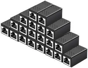 10/20/30pcs Ethernet Cable Extender,RJ45 cat6 Coupler, Extender Connector - Ethernet Coupler Female to Female(20PCS) 10/20/30pcs Ethernet Cable Extender,RJ45 cat6 Coupler, Extender Connector - Ethernet Coupler Female to Female(20PCS)