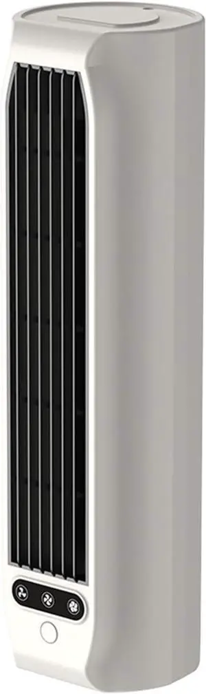 Portable Tower Fan Quiet USB Rechargeable Air Cooler with 3 Speeds & LED Touch Screen Circulating Fan Air Circulators for Bedroom Office Home (White) (B) Portable Tower Fan Quiet USB Rechargeable Air Cooler with 3 Speeds & LED Touch Screen Circulating Fan Air Circulators for Bedroom Office Home (White) (B)