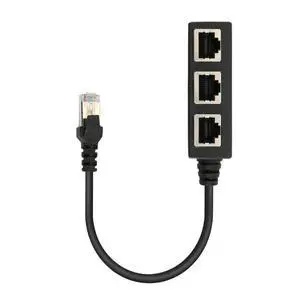 3 in 1 RJ45 Splitter LAN Ethernet Network RJ45 Connector Extender Adapter Cable for Networking Extension 1 Male to 2/3 Female(1 to 3) 3 in 1 RJ45 Splitter LAN Ethernet Network RJ45 Connector Extender Adapter Cable for Networking Extension 1 Male to 2/3 Female(1 to 3)