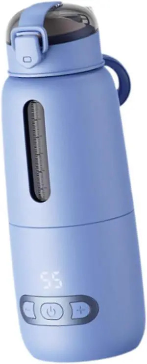 Thermostatic Mug Portable Warmer Glass Water Bottle Electric Bottle Warmer Fast Heating USB Rechargeable Milk Warmer Suitable for Travel Home, Blue 300ml Thermostatic Mug Portable Warmer Glass Water Bottle Electric Bottle Warmer Fast Heating USB Rechargeable Milk Warmer Suitable for Travel Home, Blue 300ml