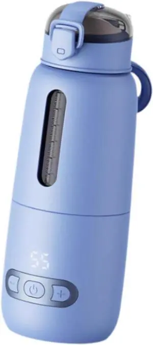 Thermostatic Mug Portable Milk Warmer Bottle Glass Bottle Fast Heating Electric Water Boiler USB Rechargeable Suitable for Gift Giving Home Decoration, Blue 300ml Thermostatic Mug Portable Milk Warmer Bottle Glass Bottle Fast Heating Electric Water Boiler USB Rechargeable Suitable for Gift Giving Home Decoration, Blue 300ml
