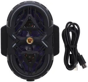 Phone Cooler Dual Core 3 - Level Cooling with Temperature Display, RGB Lighting Cellphone Radiator for Gaming Live Streaming, Adjustable Clamp for 6-8cm Phones Phone Cooler Dual Core 3 - Level Cooling with Temperature Display, RGB Lighting Cellphone Radiator for Gaming Live Streaming, Adjustable Clamp for 6-8cm Phones