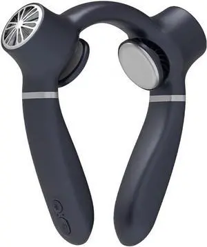 Portable ultimate bladeless neck fan, rechargeable personal fan suitable for neck, wearable fan suitable for outdoor, home, office, with metal neck support Portable ultimate bladeless neck fan, rechargeable personal fan suitable for neck, wearable fan suitable for outdoor, home, office, with metal neck support