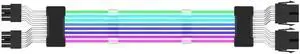 PSU Power Supply Extension Cable 24 Pin Motherboard Extension Cable Graphics Card 8-Pin 6+2Pin RGB Glow(2X8pin Black) PSU Power Supply Extension Cable 24 Pin Motherboard Extension Cable Graphics Card 8-Pin 6+2Pin RGB Glow(2X8pin Black)
