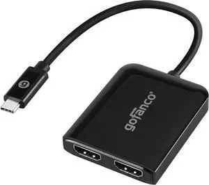 gofanco 4K 60Hz USB-C to Dual HDMI Adapter Extend dual monitors, USB-C MST Hub, USB Type-C Multi-Monitor, for Windows, Thunderbolt 3/4 Compatible (DP Alternate Mode), Not for macOS (USBCMST2HD-4K60) gofanco 4K 60Hz USB-C to Dual HDMI Adapter Extend dual monitors, USB-C MST Hub, USB Type-C Multi-Monitor, for Windows, Thunderbolt 3/4 Compatible (DP Alternate Mode), Not for macOS (USBCMST2HD-4K60)