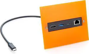 Screw Panel Mount USB C Hub, 4-in-1 Multiport Adapter with 4K@60Hz HDMI, Gigabit Ethernet, 10Gbps USB-C & USB-A Data Ports, for Control Cabinet, Enclosure, Windows, macOS, Linux (1.5M) Screw Panel Mount USB C Hub, 4-in-1 Multiport Adapter with 4K@60Hz HDMI, Gigabit Ethernet, 10Gbps USB-C & USB-A Data Ports, for Control Cabinet, Enclosure, Windows, macOS, Linux (1.5M)