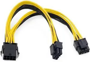 EPS CPU 12V 8Pin Female to Dual 8Pin (4+4) Pin EPS 12V Male Motherboard Power Supply Cable Y Splitter Adapter Sleeve EPS CPU 12V 8Pin Female to Dual 8Pin (4+4) Pin EPS 12V Male Motherboard Power Supply Cable Y Splitter Adapter Sleeve