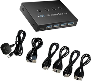 ordinarYone USB3.0 Switcher 4 Port 4 Computer Sharing Hub For Printer And Devices Fast Speed Data Transfer ordinarYone USB3.0 Switcher 4 Port 4 Computer Sharing Hub For Printer And Devices Fast Speed Data Transfer