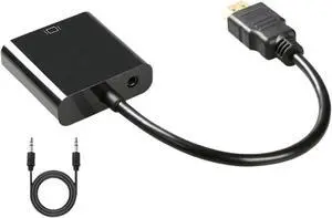 for HDMI to V/GA Adapter Plated 1080P Full HD Male to Female HDTV HDMI-Compatible to Cord for Monitor/Projectors/Laptop(2Black) for HDMI to V/GA Adapter Plated 1080P Full HD Male to Female HDTV HDMI-Compatible to Cord for Monitor/Projectors/Laptop(2Black)