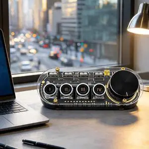 USB Docking Station Hub with Volume Control, RGB Lights, One-Click Shortcut for Laptop & Tablet, Adjustable Computer Volume, Versatile Connectivity USB Docking Station Hub with Volume Control, RGB Lights, One-Click Shortcut for Laptop & Tablet, Adjustable Computer Volume, Versatile Connectivity