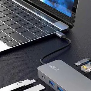 Reader Media Techno L-CH11 Lazos Type-C Converter Adapter, 11-in-1, Silver Reader Media Techno L-CH11 Lazos Type-C Converter Adapter, 11-in-1, Silver