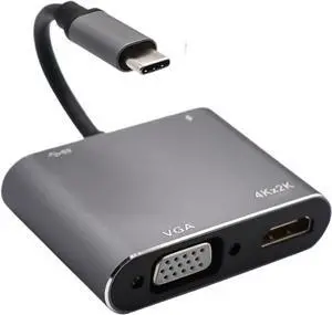 TY>pe C to HDMI-Compatible V/GA USB 3 HUB Adapter Digital AV Multiport 4K 1080P Same Screen Line for(Gray 4 in 1) TY>pe C to HDMI-Compatible V/GA USB 3 HUB Adapter Digital AV Multiport 4K 1080P Same Screen Line for(Gray 4 in 1)