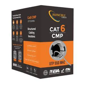 Cat6 Plenum Cable 1000ft | DSX-8000 Analyzer Tested Up to 100m | 550 MHz, 23AWG, 4 Pair, UTP | The US's Most Accredited Cable | Gray (Also Available in 7 Colors) Cat6 Plenum Cable 1000ft | DSX-8000 Analyzer Tested Up to 100m | 550 MHz, 23AWG, 4 Pair, UTP | The US's Most Accredited Cable | Gray (Also Available in 7 Colors)