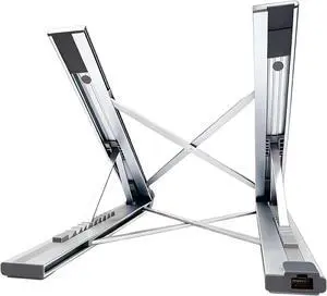 Aluminum Multiports Type C Hubs with 100WPD Charging Card Reader and Adjustable Notebook Stand USB C Hubs with Stand Aluminum Multiports Type C Hubs with 100WPD Charging Card Reader and Adjustable Notebook Stand USB C Hubs with Stand