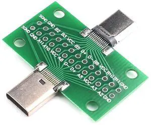 Male to Female USB 3.1 Test PCB Board Adapter 24P 2.54mm Connector Socket for Data Line Wire Cable Transfer(Male Female,10 Pcs) Male to Female USB 3.1 Test PCB Board Adapter 24P 2.54mm Connector Socket for Data Line Wire Cable Transfer(Male Female,10 Pcs)