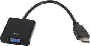 HDMI-Compatible to V/GA Adapter Cord HD Video Supports 1080P Conversion Suitable for Computer TV Projector Without(Black) HDMI-Compatible to V/GA Adapter Cord HD Video Supports 1080P Conversion Suitable for Computer TV Projector Without(Black)