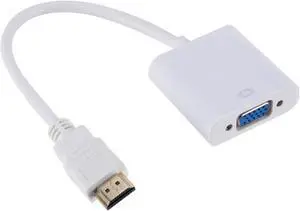 1080P HDMI-Compatible to V/GA Adapter Digital to Analog Converter Cord for P;S/4 PC TV Box to Projector Displayer HDTV(White) 1080P HDMI-Compatible to V/GA Adapter Digital to Analog Converter Cord for P;S/4 PC TV Box to Projector Displayer HDTV(White)