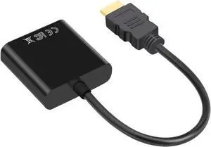 1080P HDMI-Compatible to V/GA Converter Male to Female Adapter with 3.5mm Ja-ck Cord for PC TV(Bundle 1) 1080P HDMI-Compatible to V/GA Converter Male to Female Adapter with 3.5mm Ja-ck Cord for PC TV(Bundle 1)