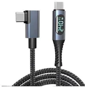 Wen ST 4 USB4.0 Elbow Display Cable 40Gbps TY>pe C to C Cable PD240W Blazing-Fast Cable 8K(1.2m,USB4 Elbow with LED) Wen ST 4 USB4.0 Elbow Display Cable 40Gbps TY>pe C to C Cable PD240W Blazing-Fast Cable 8K(1.2m,USB4 Elbow with LED)