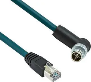 M12 8pin X-Code Male Connector to RJ45 Encoding Line Industrial Ethernet X-Type Network Cable 8-Code Shield Cat6 Kilomega Wire(8pin Straight Head,5 Meters) M12 8pin X-Code Male Connector to RJ45 Encoding Line Industrial Ethernet X-Type Network Cable 8-Code Shield Cat6 Kilomega Wire(8pin Straight Head,5 Meters)