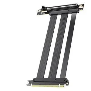 PCIe 5.0 X16 Cable - Gen 5 GPU Extension Cable for PCIe 5.0/4.0, WRX80/TRX40, 4090/5090 & RX 7900 XTX 90° Angle(15cm,5.0 X16 BK) PCIe 5.0 X16 Cable - Gen 5 GPU Extension Cable for PCIe 5.0/4.0, WRX80/TRX40, 4090/5090 & RX 7900 XTX 90° Angle(15cm,5.0 X16 BK)