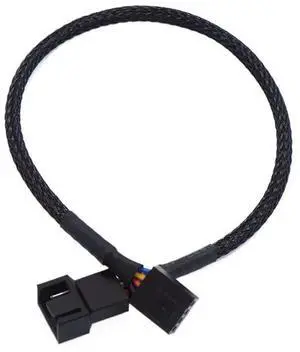 New 4 Pin Pwm Fan Cable 1 to 4/3/2/1 Ways Splitter Black Sleeved 27cm Extension Cable Connector Pwm Extension Cables(1 in 1) New 4 Pin Pwm Fan Cable 1 to 4/3/2/1 Ways Splitter Black Sleeved 27cm Extension Cable Connector Pwm Extension Cables(1 in 1)