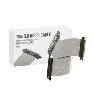 LINKUP PCIE 5.0 Riser Cable | for Vertical GPU Mount | Left Angle | Graphics Card GPU Ready | Usable with PCIe 4.0 & RX 9070/ RTX5090 | 50cm (Total Length: 54cm) LINKUP PCIE 5.0 Riser Cable | for Vertical GPU Mount | Left Angle | Graphics Card GPU Ready | Usable with PCIe 4.0 & RX 9070/ RTX5090 | 50cm (Total Length: 54cm)