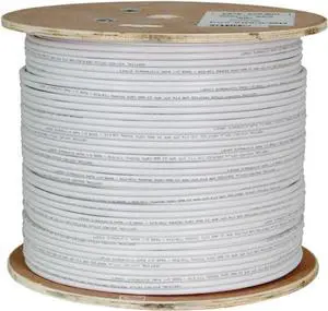 Vertical Cable Cat6A 10G, Shielded, 23AWG, Solid Bare Copper, PVC, 1000ft, Bulk Ethernet Cable, White Vertical Cable Cat6A 10G, Shielded, 23AWG, Solid Bare Copper, PVC, 1000ft, Bulk Ethernet Cable, White
