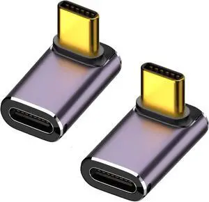 240W High Speed Charging Compatible, USB4 Type USB C Converter Adapter, USB Adapter, 90° Up and Down, 2 Pieces, L-Shaped, USB4.0, PD Charging, High Speed Data Transfer, 40Gbps, 8K, Video 240W High Speed Charging Compatible, USB4 Type USB C Converter Adapter, USB Adapter, 90° Up and Down, 2 Pieces, L-Shaped, USB4.0, PD Charging, High Speed Data Transfer, 40Gbps, 8K, Video
