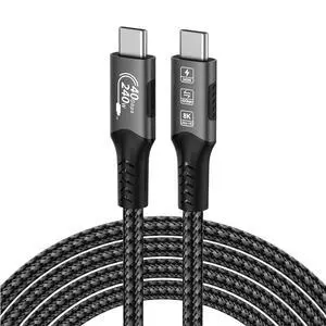 Thunderbolt 4 Cable, 240W Thunderbolt Cable 40Gbps Synchronized 8K@60Hz/4K@240Hz Display for 4, 3 USpB4 New 2026 Electronic & Accessories Thunderbolt 4 Cable, 240W Thunderbolt Cable 40Gbps Synchronized 8K@60Hz/4K@240Hz Display for 4, 3 USpB4 New 2026 Electronic & Accessories