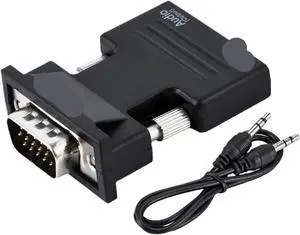 HD 1080P PC Computer HDMI-Compatible to Video Converter 3.5mm Ja-ck Female to Male Adapter for TV Box M>oni>tor HD 1080P PC Computer HDMI-Compatible to Video Converter 3.5mm Ja-ck Female to Male Adapter for TV Box M>oni>tor