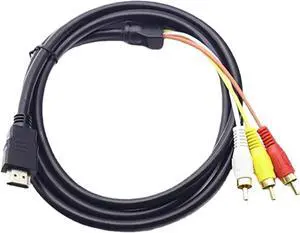 HDMI-Compatible to 3RCA Cable 1.5M with HDMI 1.4 to AV Cord HD Video Wire HDMI-Compatible to 3RCA Cable 1.5M with HDMI 1.4 to AV Cord HD Video Wire
