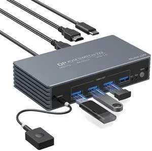 4K@120Hz Kvm Switch 2 Monitors 2 Computers 8K@60Hz DP Displayport Dual Monitor KVM Switches, 4 USB3.0 Ports for 2 PC Share Mouse Keyboard and 2 Screens Support PoC EDID Button Switch Plug and Play 4K@120Hz Kvm Switch 2 Monitors 2 Computers 8K@60Hz DP Displayport Dual Monitor KVM Switches, 4 USB3.0 Ports for 2 PC Share Mouse Keyboard and 2 Screens Support PoC EDID Button Switch Plug and Play