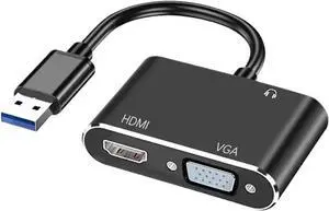 3 in 1 USB 3.0 to HDMI Video Converter Adapter 1080P 4K Screen Display HDMI-Compatible for PC Projector 3 in 1 USB 3.0 to HDMI Video Converter Adapter 1080P 4K Screen Display HDMI-Compatible for PC Projector