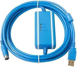1 pc New Applicable USB-FP1 PLC Programming Cable FP1 Series 8-Pin Round Plug Download Cable Isolated Blue 3m 1 pc New Applicable USB-FP1 PLC Programming Cable FP1 Series 8-Pin Round Plug Download Cable Isolated Blue 3m